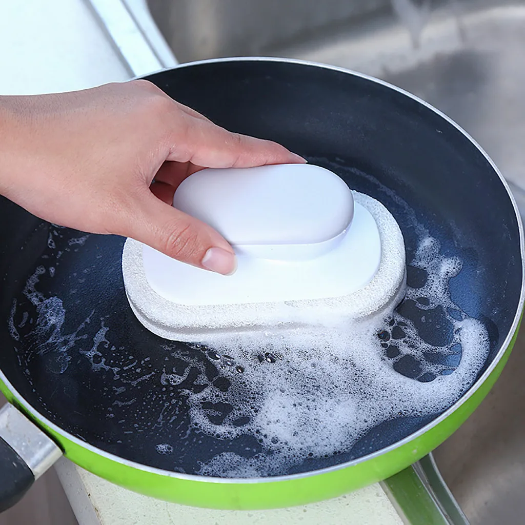 1PC Sponge Carborundum Brush Kitchen Washing Magic Strong Decontamination Househeld Nano Emery Rust Removing Tool @ | Дом и сад