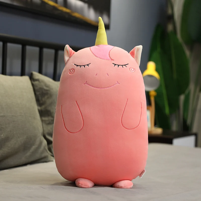 1 шт. плюшевый динозавр, единорог, лягушка, лиса, бегемот, игрушки Kawaii, подушка, мягкая плюшевая игрушка, подарок для девочки - Цвет: Unicorn