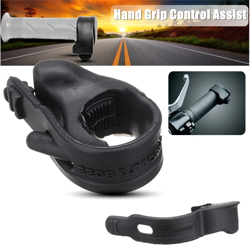 

1pc Universal Black Rubber Hand Grip Control Assist Throttle Control Motorcycle Cruise Control Assist Rocker Cramp Stopper