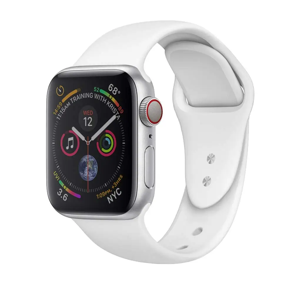 Ремешок Silikon Pulseira zubehyor Für apple Uhr 4 band 38 мм 42 мм наручный браслет für Iwatch серия 4 40 мм 44 мм apple uhr band