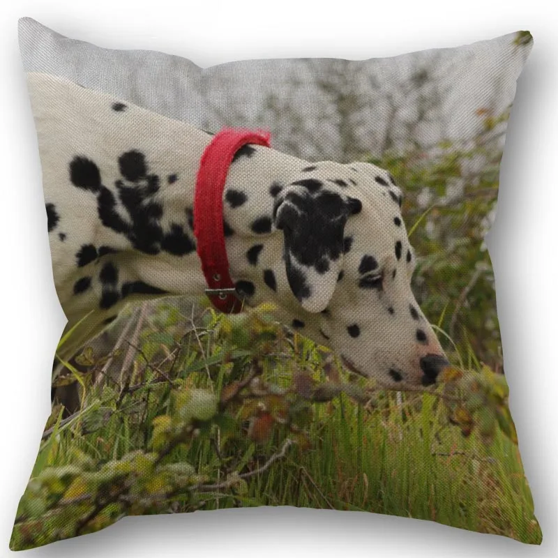22 Пользовательский далматинец собака наволочка из хлопка и льна ткань молния наволочка 45X45 см Свадебная декоративная Подушка Крышка - Цвет: 22