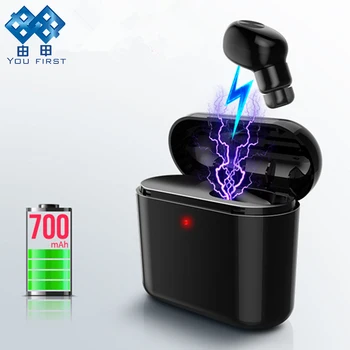 

BL-1 Bluetooth Earphone wireless Headset Single In Ear with Charging Case Earpieces with Mic Earbud for Mobile Phone Airdots