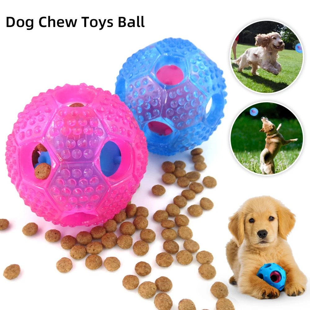 

Interactive Elasticity Pet Dog Chew Toys Ball Puzzle Football Ball Toys Tooth Grinding & Training Pet For Small Medium Big Dogs