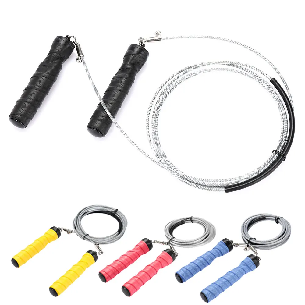 Jump Rope Steel Wire Double Ring Sports Gym Adjustable Speed Rope Skipping