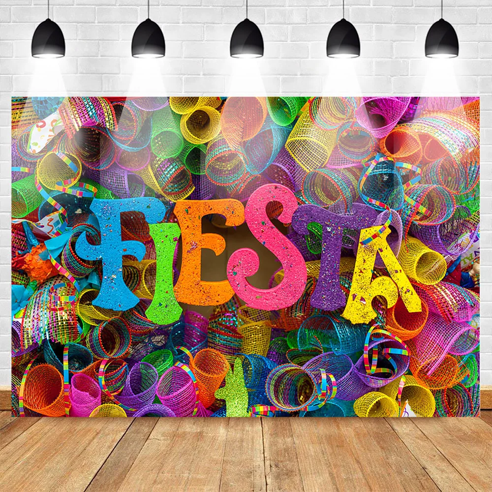 Fiesta фон для фотографии день рождения тема фото баннер украшения вечеринки