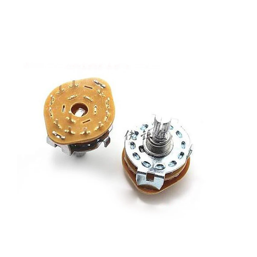 10PCS/Lot RS25 1P11T Band Switch Channel Rotary 1 Pole 11 Position 20mm 1*11 gearposition