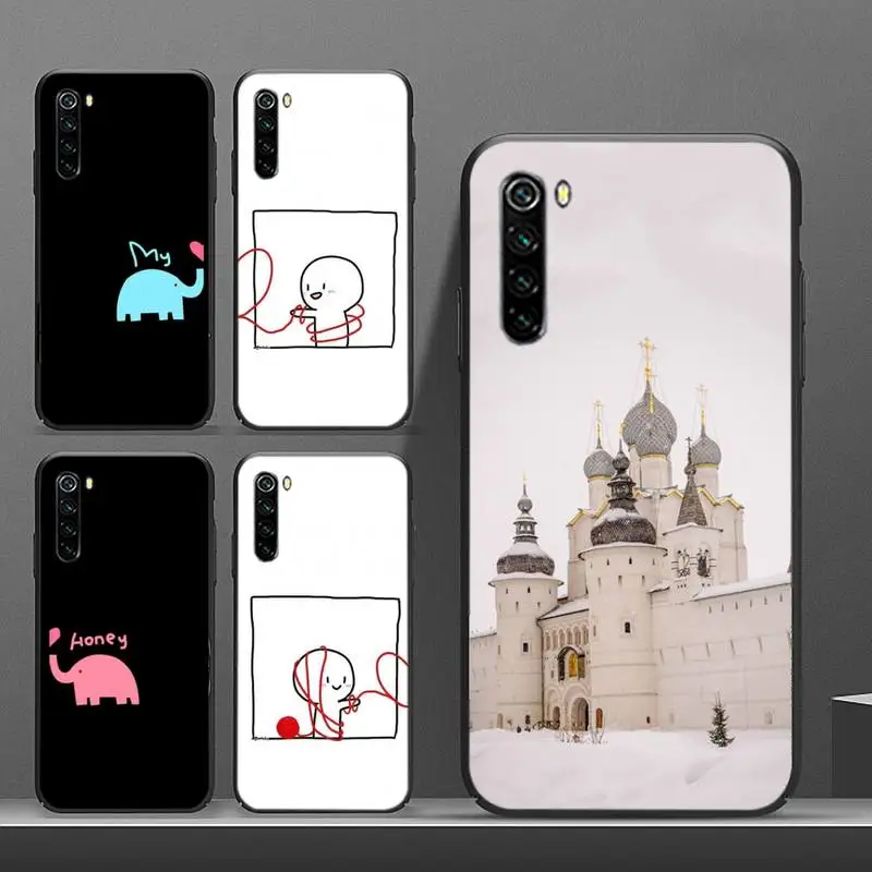 Милый чехол для телефона с парой чехлы etui xiaomi note max mi 3 7 8 9se Redmi 7a 8t 10 pro lite