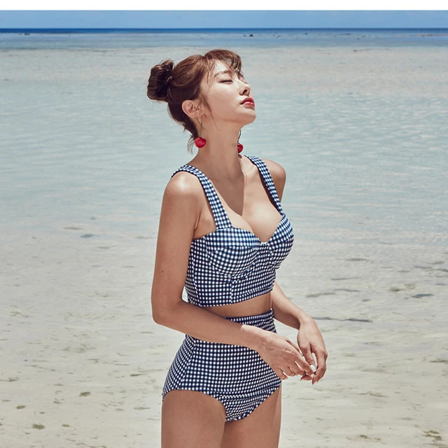 Women Bikini Double-Sided Cotton Fiber Flat Chest Swimwear - China Swimwear  and Bikini price