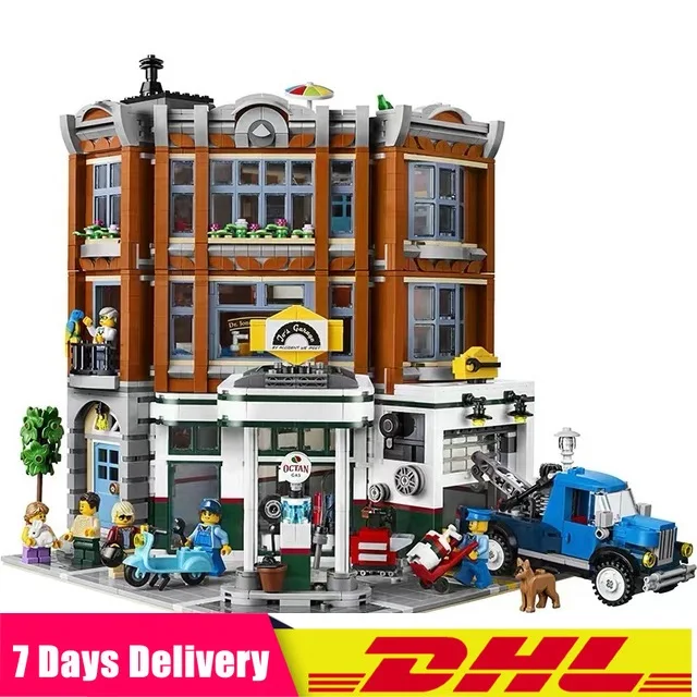 

IN Stock 2569Pcs Corner Garage Model Building Bricks Creator Kid Toy Compatible 15042 10264 Christmas Children Toys Gift