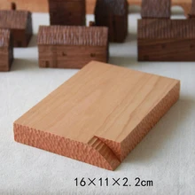  Walnut Wood House Decoration Ornaments Nordic Handmade Wooden Architecture Miniature Craft Work Home Kids Room Nursery Decor 