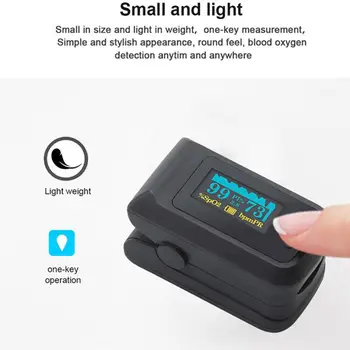

Pelvifine New OLED Pulse Oximeter Fingertip Blood Oxygen Saturation Monitor SpO2 Sensor Meter With Alarm Beep Rotating