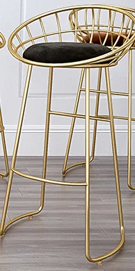 Gold blank 75cm Стул скандинавский барный стул Железный высокий домашний стул светильник роскошный барный стул набор - Цвет: Gold blank 75cm