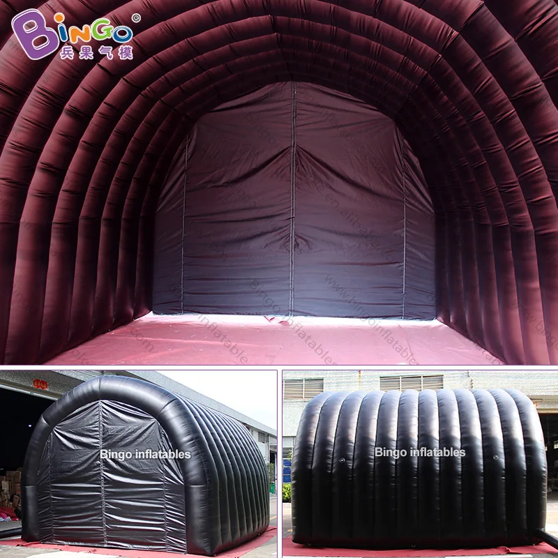Free Shipping 5x4.5x3.5 Meters Black Football Race Inflatable Tunnel Tent With Customized Logo Printing For Sale - BG-T0140 4