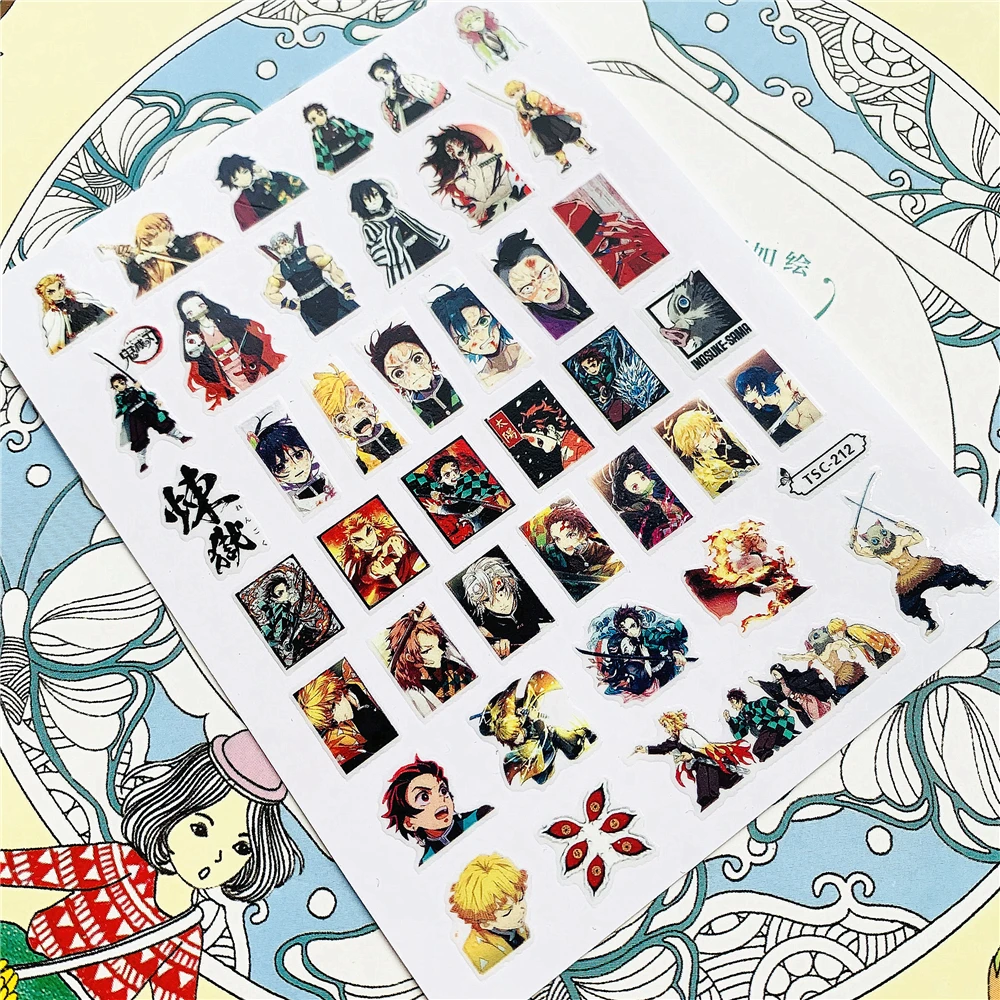 

TSC-212 TSC-211 Cartoon anime character 3D Back glue Nail Art Stickers Decals Sliders Nail ornament decoration