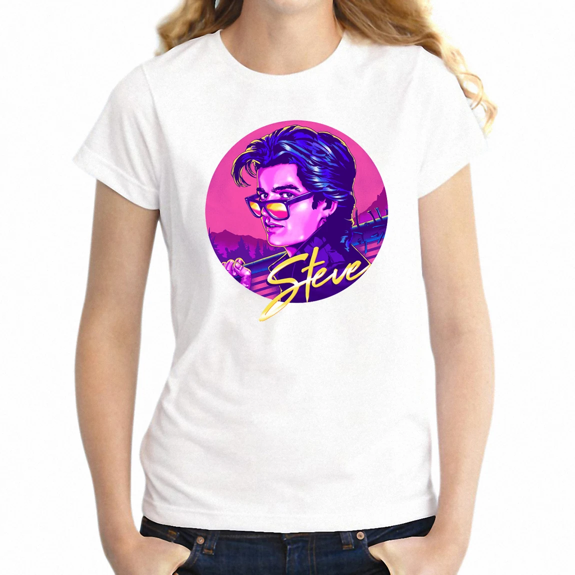 

Women's T Shirt Steve Stranger Things Fan Girl's Tee