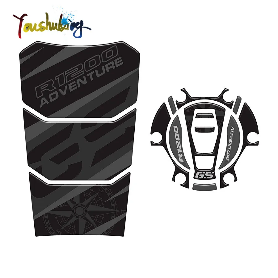 

For R1200GS LC Adventure R 1200 GS Tank Pad Protective Pads 3D Carbon Fiber Sticker Decal 2014 2015 2016 2017 2018 2019