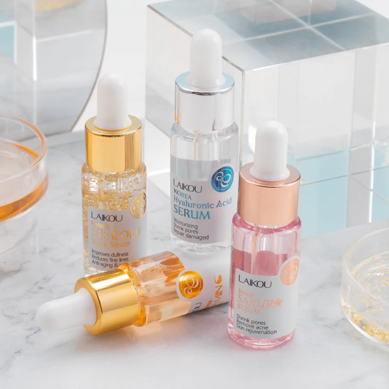 Laiko 4 Bottles Gold Snail Sakura Hyluronic Acid Vitamin C Serum Anti Aging Skin Whitening Japan Essential skin Care Face Serum Laiko 4 Bottles Gold Snail Sakura Hyluronic Acid Vitamin C Serum Anti Aging Skin Whitening Japan Essential skin Care Face Serum
