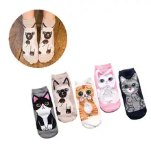 5 пар, милые женские носки в стиле хараджуку, хлопковые носки-башмачки, Kawaii, Короткие Чулочные изделия