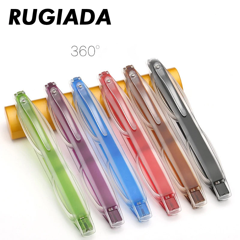 RUGIADA вращающиеся 360 ° складные очки для чтения мужской и женский оптический
