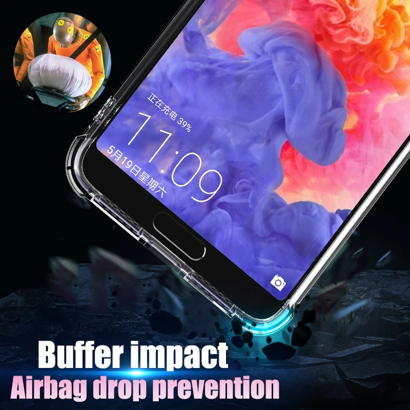 Shockproof Soft Silicone TPU Airbag Phone Case - Anti-Knock Protection Cover