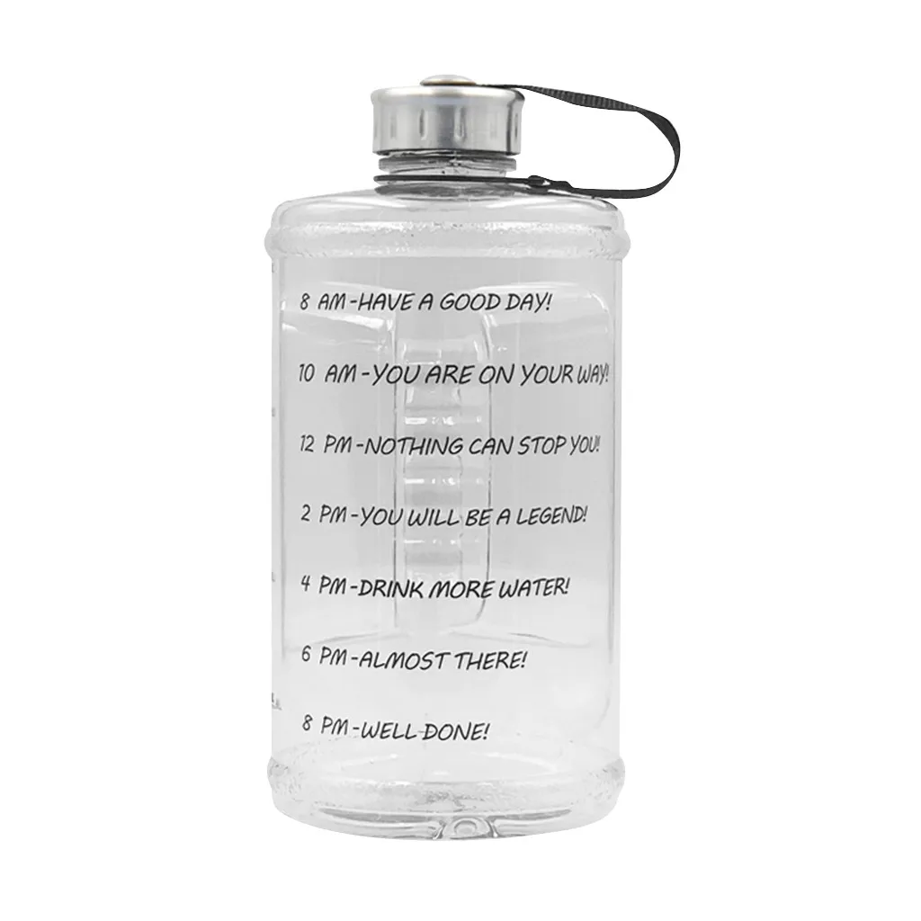 Gallon Water Bottle Fitness Workout with Time Marker Drink Large 73OZ Capacity Plastic Drinking Bottles Portable kettle | Дом и сад