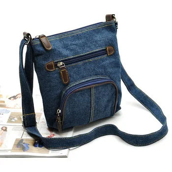 

Denim Shoulder Satchel Bag Blue Cross Body Bag Retro Style Women Fashion Purse Bag #734