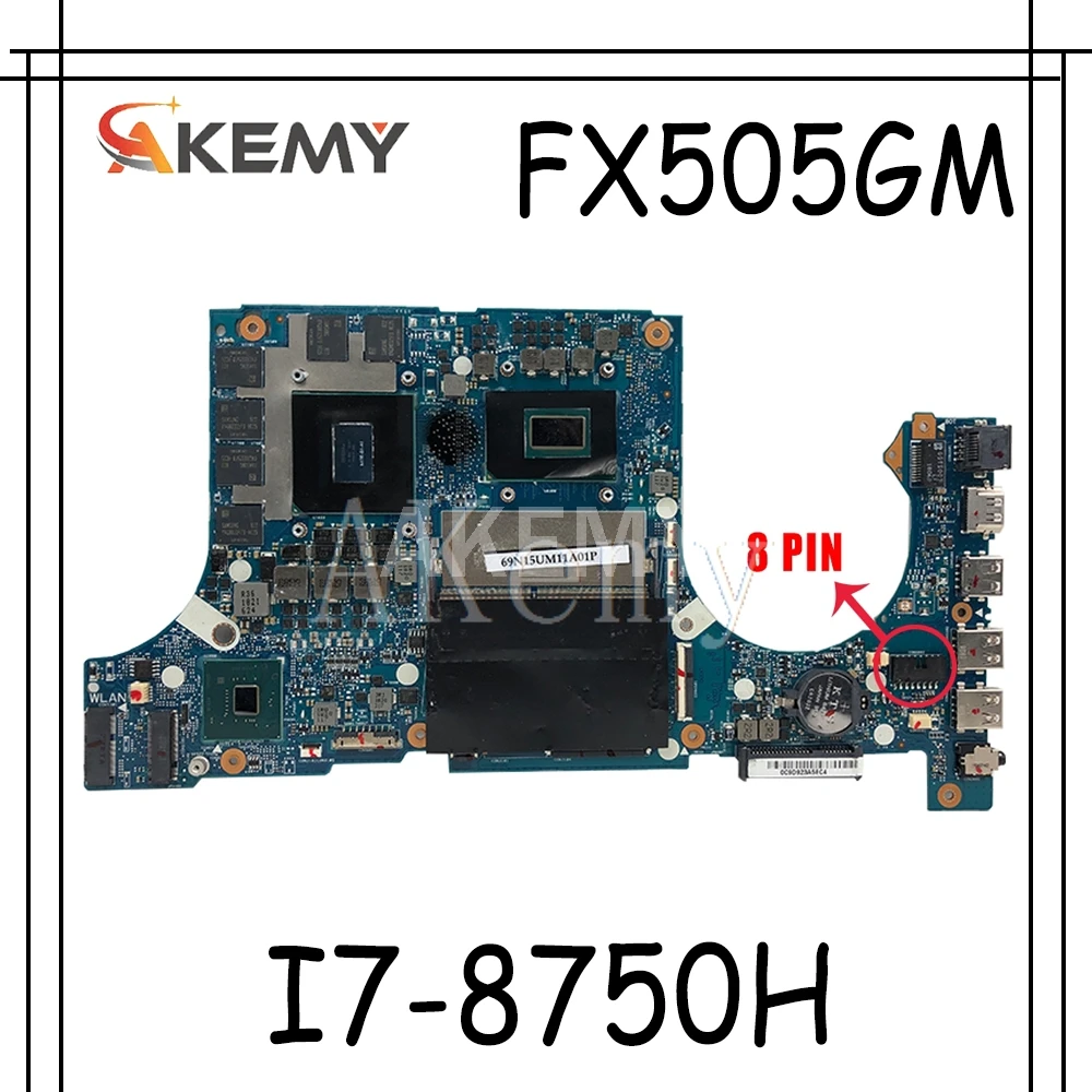 Akemy материнская плата для For Asus TUF Gaming FX86F FX86FM FX86 FM8750 ноутбука оригинальная I7-8750H