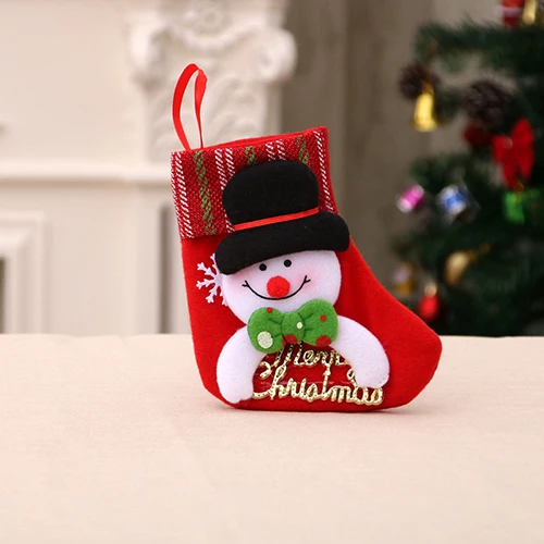 12x8x16CM Рождественские маленькие носки, подвесные украшения, семейные рождественские украшения, новогодние искусственные декоративные подвески, праздничные принадлежности - Цвет: 12x8x16CM