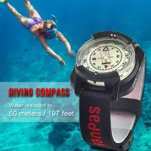 Компас для дайвинга Высокоточный Профессиональный наручные Компас для дайвинга 60 м/197 футов наружный компас флуоресцентный циферблат