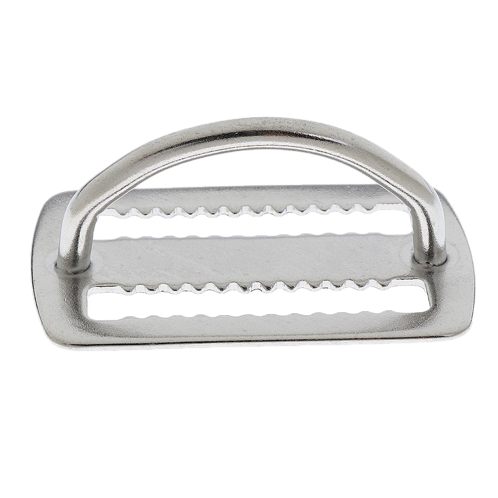 Scuba Diving 316 Stainless Steel 5cm Weight Belt Keeper With D Ring Harness Gear Tool