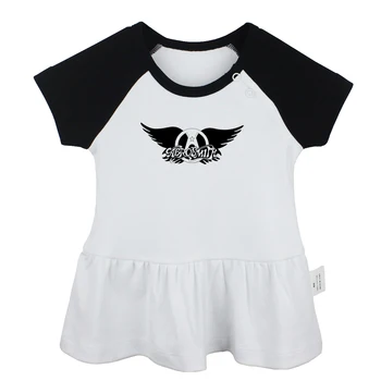 Aerosmith Cartoon Panda Kong Fu Design Newborn Baby Girls Dresses Toddler Infant Cotton Clothes