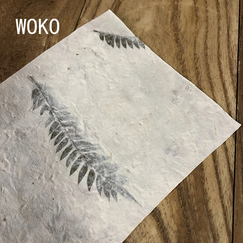 Estrangeira do Vintage Material de Fundo Etiqueta de Papel Woko Página Papel Kraft Retro Planta Fern Cera Faça Você Mesmo Scrapbooking Álbum 100 Pçs 15 High Quality Material escolar e de escritório
