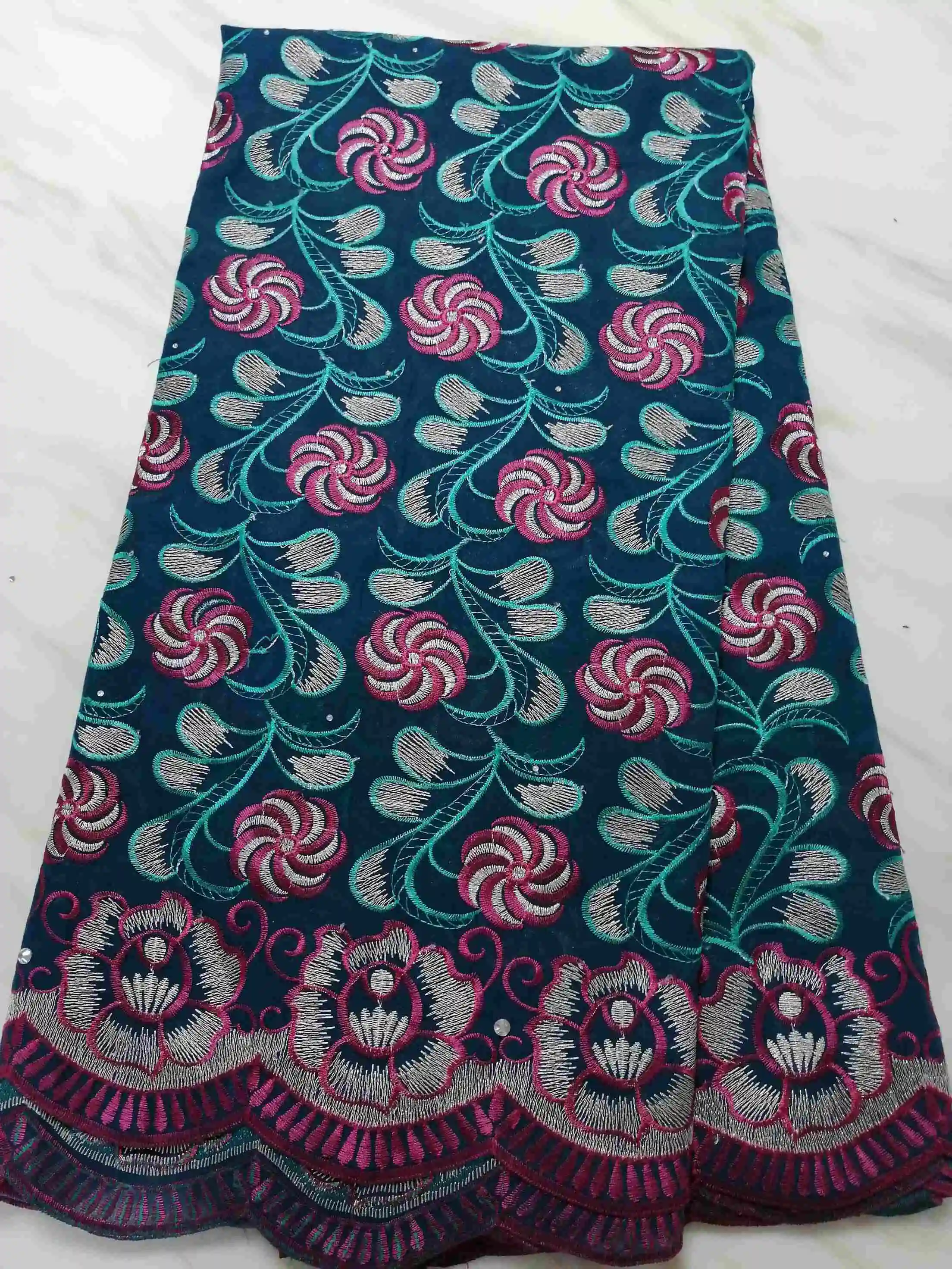

African lace fabric 2020 high quality lace Swiss square yarn lace cotton Nigeria party lace fabric PL11566