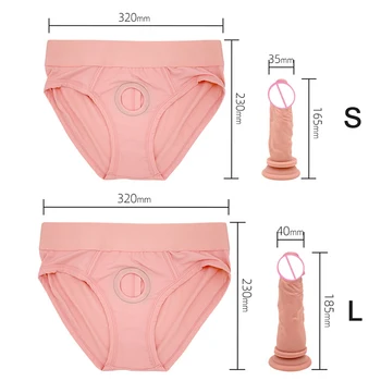 Wearable Strapon Dildo for Lesbian Realistic Dildo Adult Sex Toys for Women Erotic Toys G spot Stimulator Strapon Dildo Panties 4