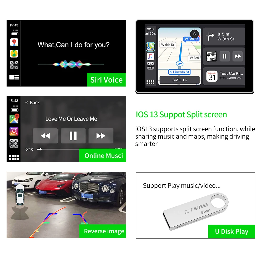 Carlinkit 2 0 Беспроводной Apple Carplay Andorid Авто модернизация для Mercedes NTG5.0 2015 2018 поддержка