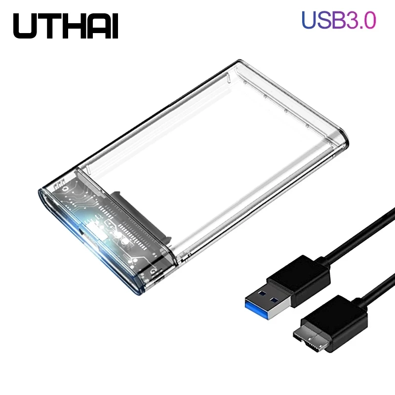 UTHAI G06 USB3.0/2.0 HDD Enclosure 2.5inch Serial Port SATA SSD Hard Drive Case Support 6TB transparent Mobile External HDD Case external hard drive enclosure 2.5