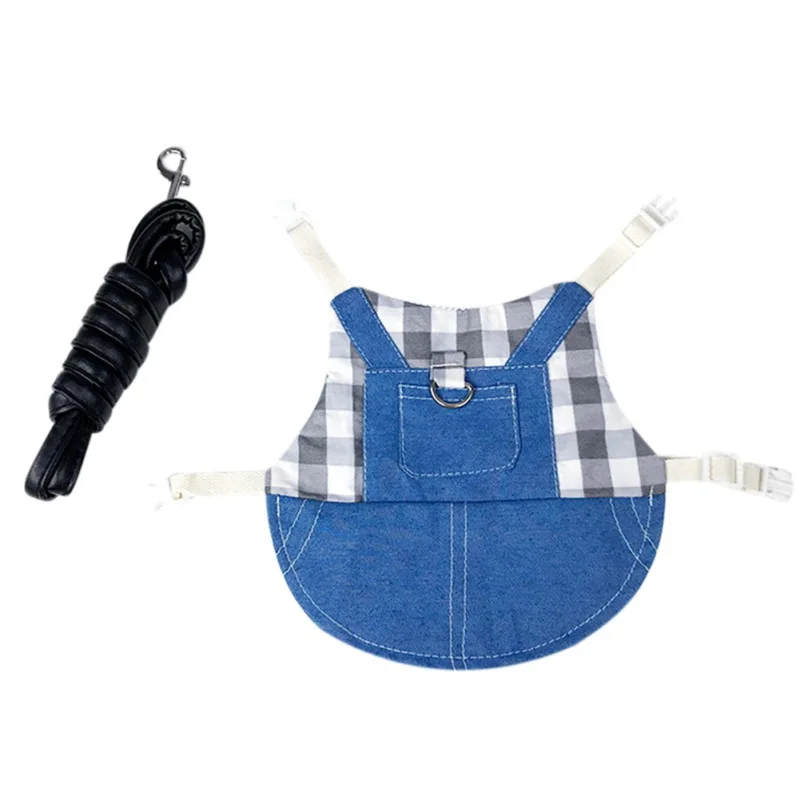 Rabbit Denim Jacket Harness and Leash 4