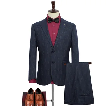 

New Arrival Fashion High Quality Men Super Large Casual Wedding Dress Formal Mens Suits+Trousers Set Plus Size XL2XL-7XL 8XL 9XL
