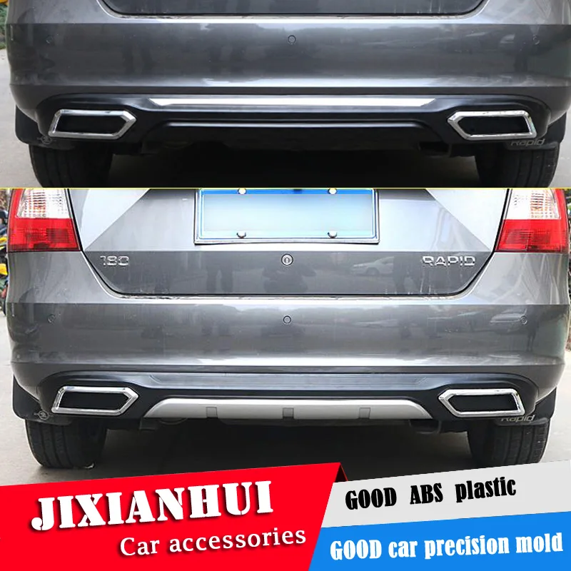 Для SKODA Rapid Body kit спойлер 2013 2017 для ABS задний передний бампер диффузор защитные
