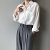 Vintage Blouse Women Autumn Long Sleeve Shirt Women Korean Style Loose Casual White Tops Solid Elegant Blusas All Match 11354 ► Photo 2/6