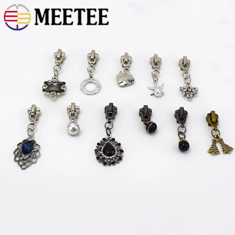 5 шт. металлические ползунки для молнии Meetee|Бегунки молнии| |