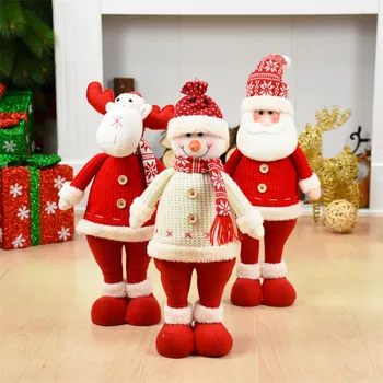 

Christmas Standing Dolls Christmas Decoration for Home Santa Claus Snowman Elk Figurines Xmas Tree Ornament New Year 2021