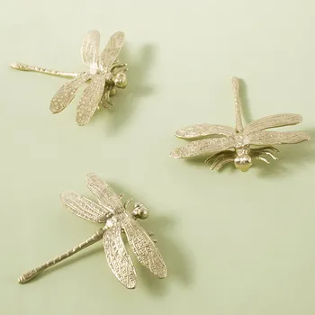 

Wind gold original Brass Handle insect series Dragonfly drawer cabinet door American wardrobe handle