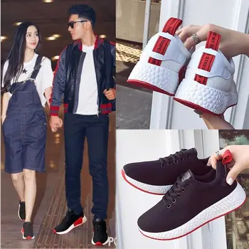 

Spring 2019 Sports Shoes Korean Version of Low-heeled Women Running Shoes Tie Flat-soled Women's Board Shoes Tide Student Shoes