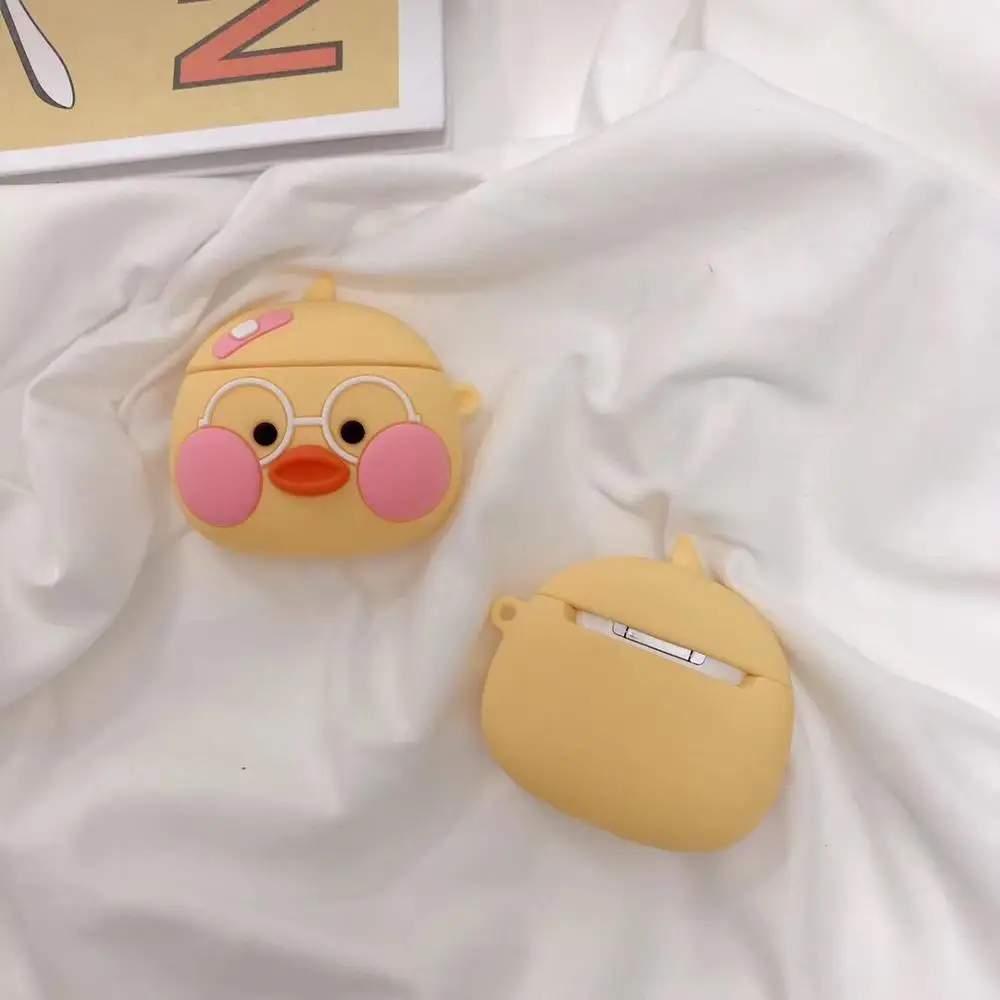 

3D Cute Earphone Case for Airpods Case Soft Silicone Duck Egg Headphone Protective Cover for Apple Airpods 1 2 For Earpods Case