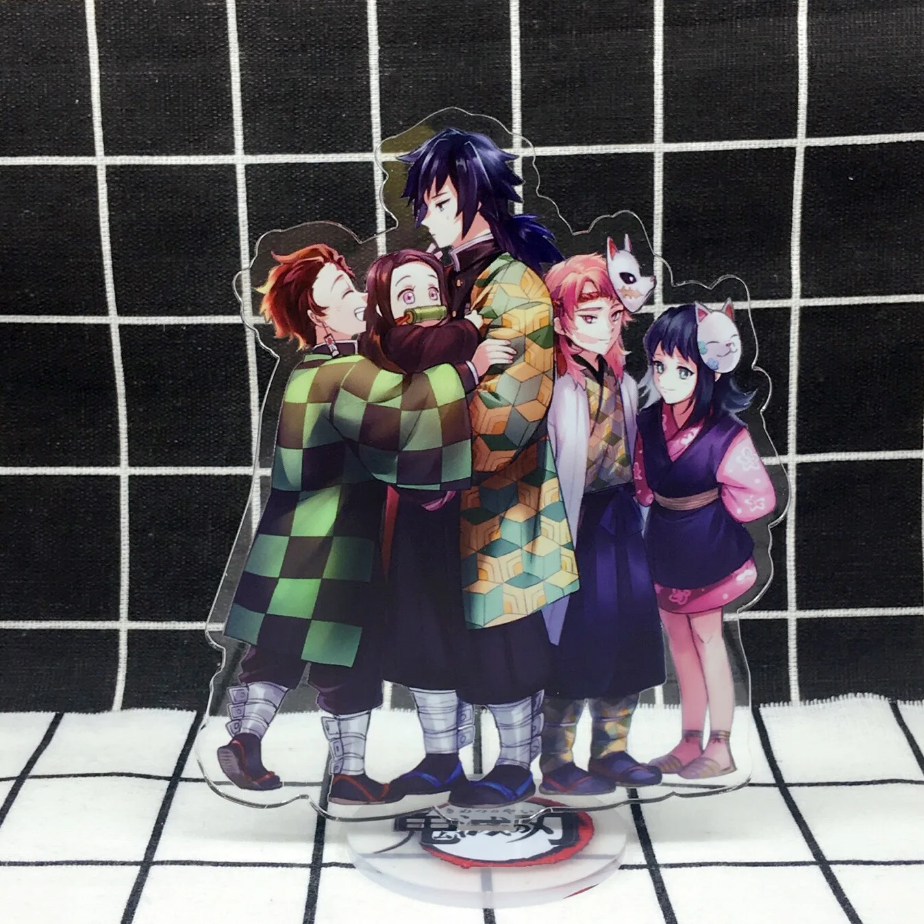 2-2 Аниме демон убийца Kimetsu no Yaiba брелок Kochou Shinobu Kanroji Mitsuri Shinazugawa Sanemi Uzui Tengen акриловый брелок - Цвет: 2-2