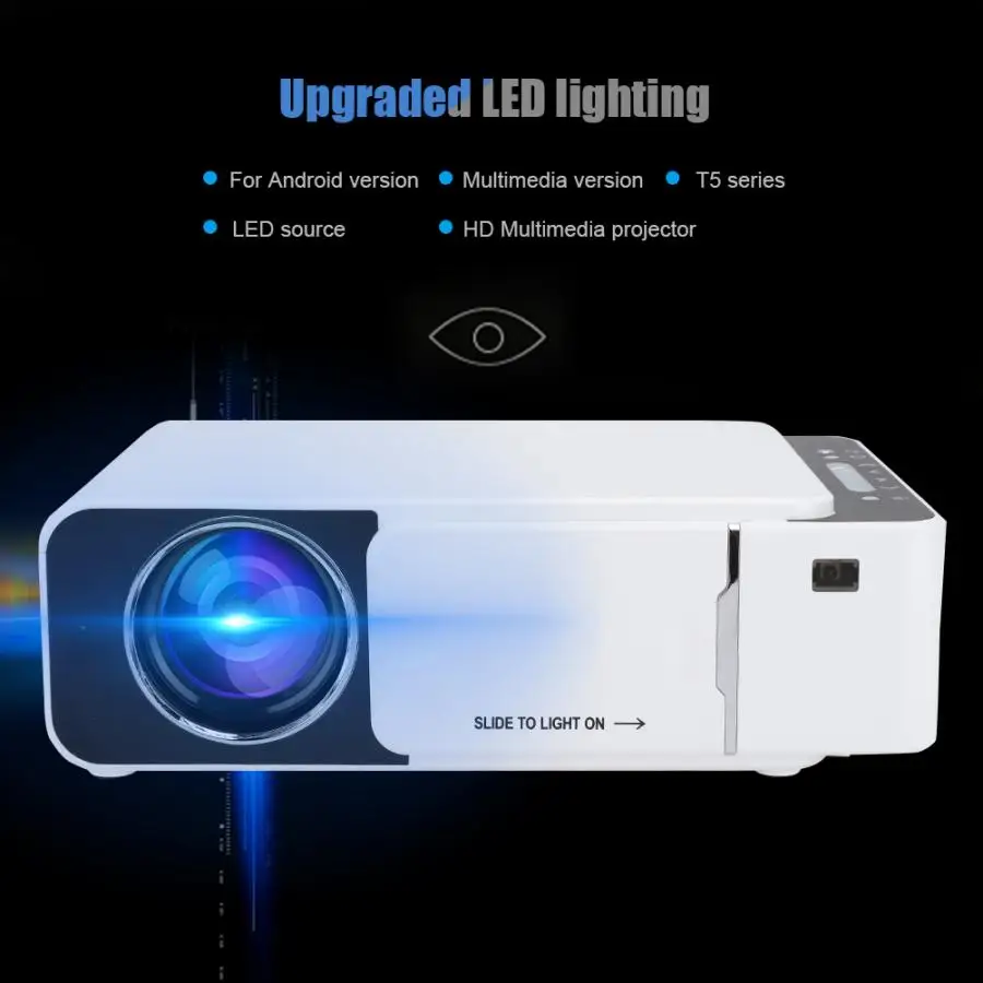 T5 Home Theater HD Mini Portable Projector Family Children's Smart Phone Led Projectors