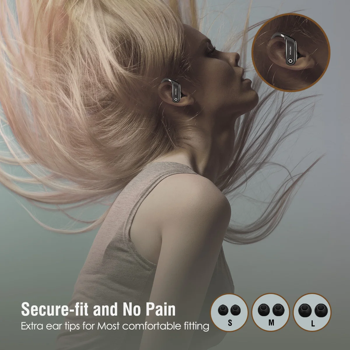 Mixcder T2 Wireless Earphones Bluetooth Earbuds TWS Sports True Wireless Headphones With Microphone Earhook Bluetooth 5.0 Bass