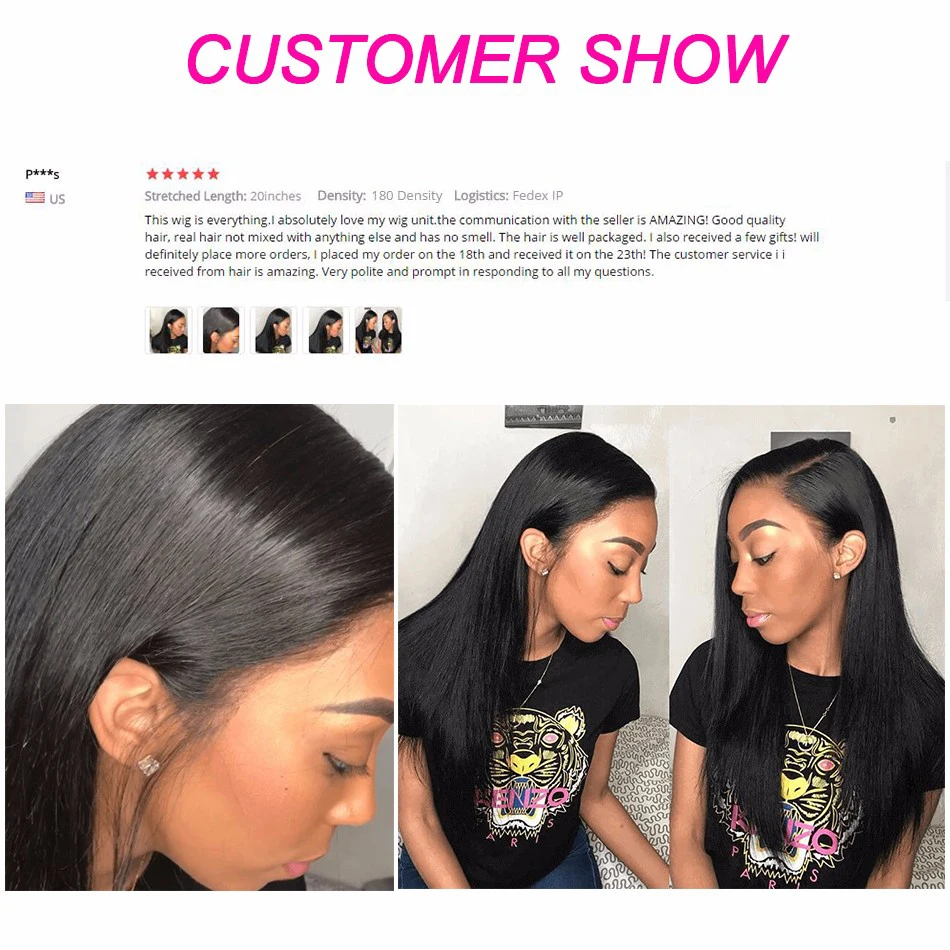 Glueless Lace Front Wig Bone Straight Human Hair Wigs 30 Inch 6x5 HD Closure Wig For Women