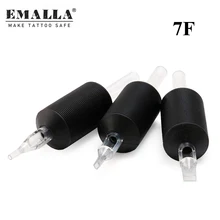20 шт 25 мм стерилизованные одноразовые 7F татуировки Захваты с четкими длинными наконечниками 7 плоских тату трубка для татуировки иглы поставка машины